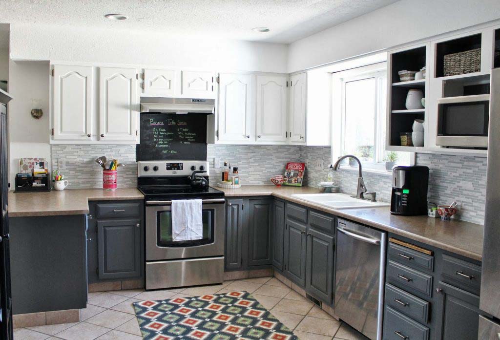 Home kitchen with luxury stainless steel appliances in Cupertino home