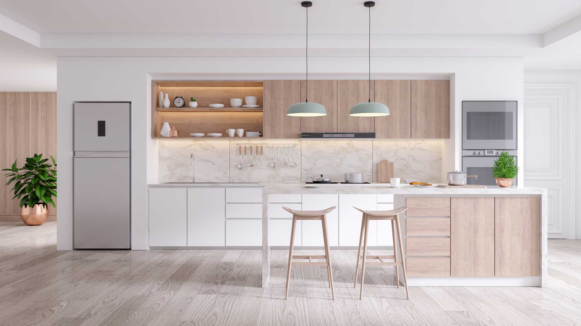 Bright, modern kitchen